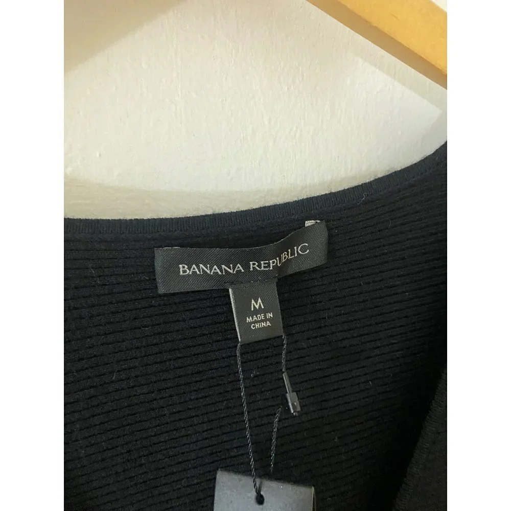 NWT Banana Republic Women's Long Sleeve Thick V Neck Dress - Medium - Picture 4 of 13